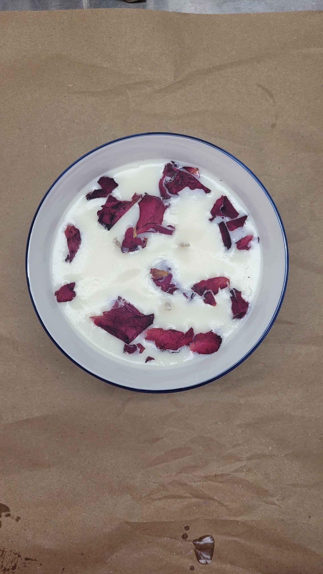 Rose Soy Candle with Real Petals