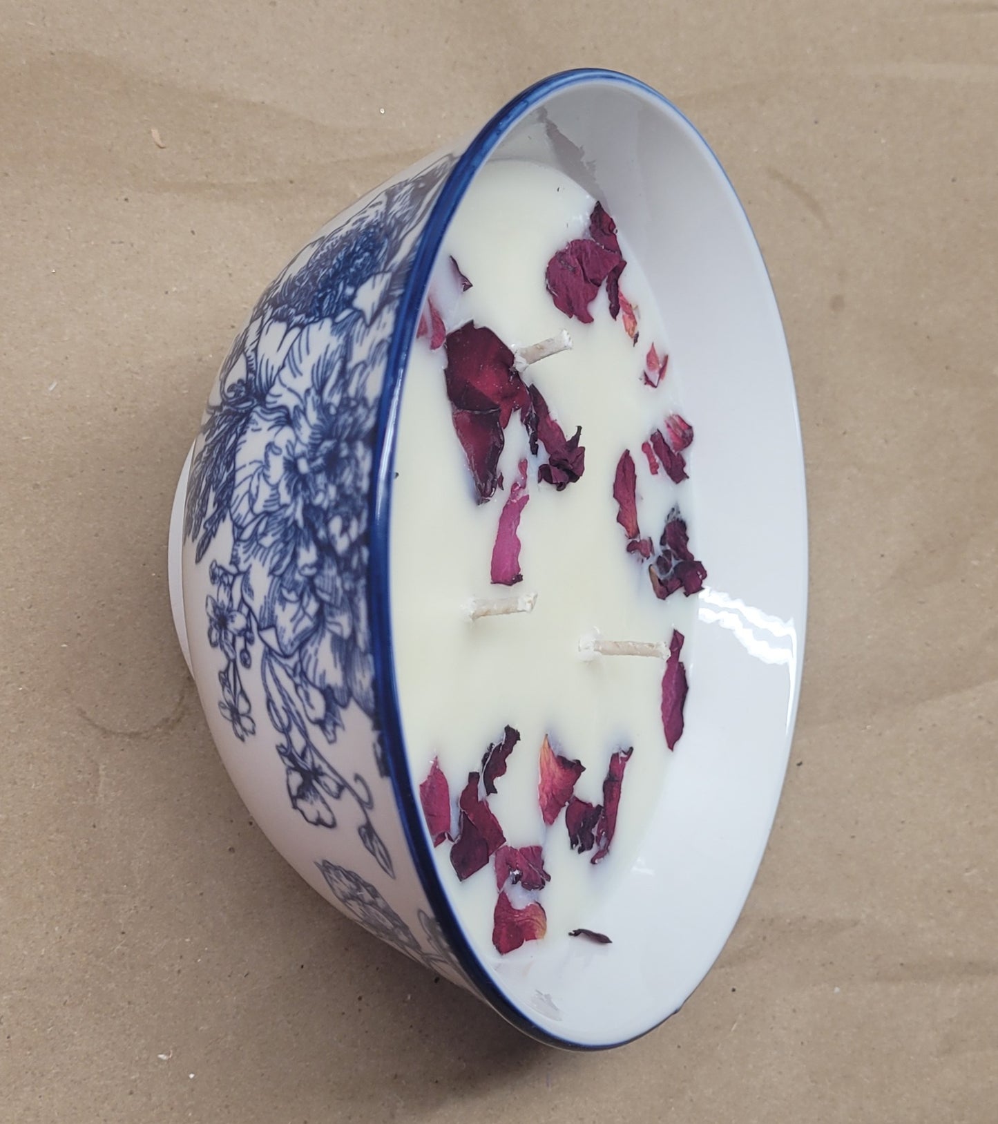 Rose Soy Candle with Real Petals