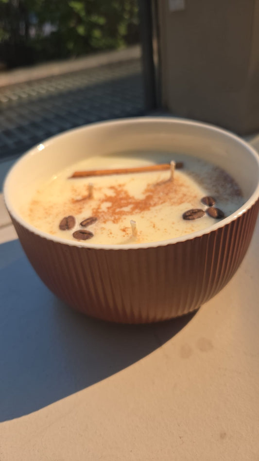 Caramel Latte Three-Wick Organic Soy Wax Candle